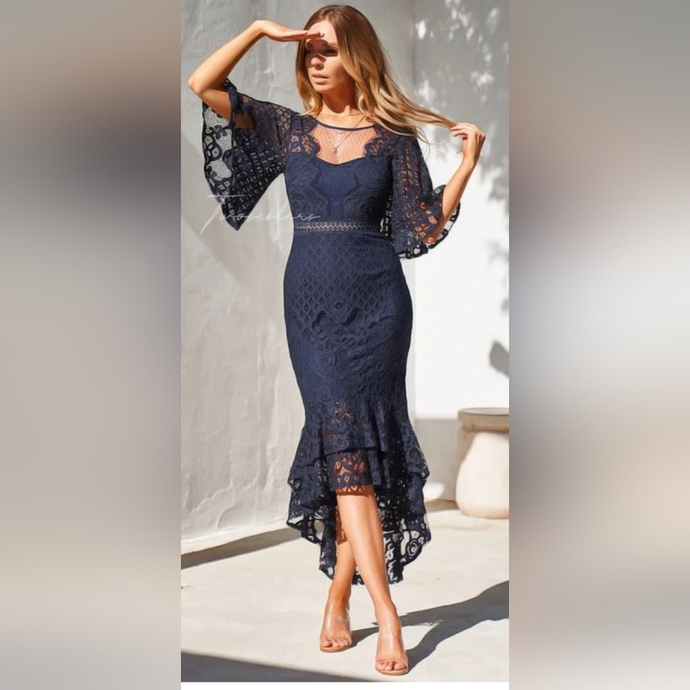 Two Sisters The Label Navy Reyna Dress